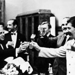 Hoffmann and Stalin Toast One another at Nazi-Soviet Pact signing