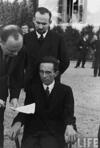 Goebbels at the end of Eisenstaedt's lens.